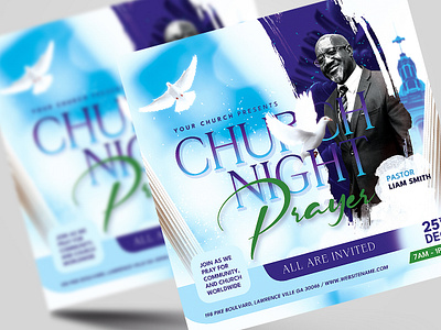 PSD Template - Church Flyer advertisement church flyer flyer free download graphic design instagram post photoshop print template psd social media banner worship and prayer