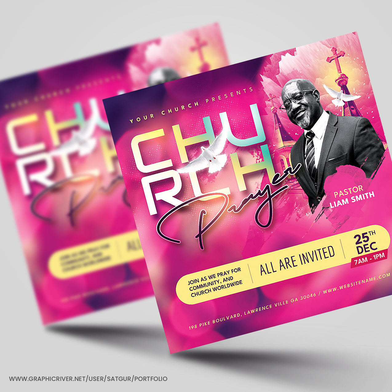 PSD Template - Church Flyer by Satgur Flyers on Dribbble