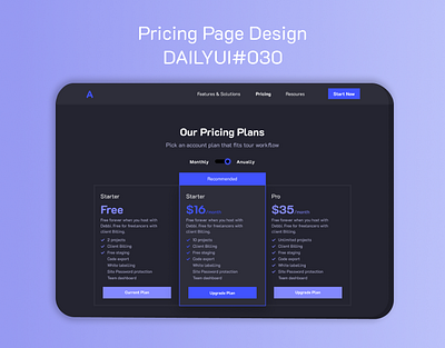 Modal For Pricing Page Design- DailyUI Day030 dailyui030 dailyui030pricingpage figma landing page landingpage pricing table ui design user interface web design website