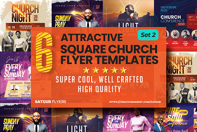 Church Flyers Bundle advertisement church flyers bundle flyer flyers free download psd graphic design holy instagram post photoshop poster print template social media banner stylish worship