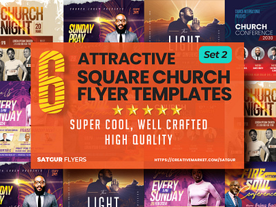 Church Flyers Bundle advertisement church flyers bundle flyer flyers free download psd graphic design holy instagram post photoshop poster print template social media banner stylish worship