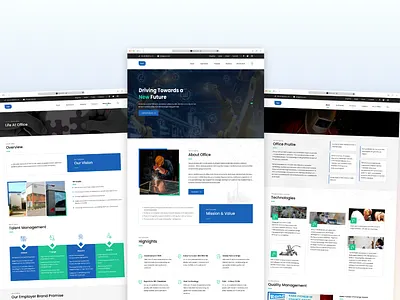 Industry Website industry product solution ui ux design website