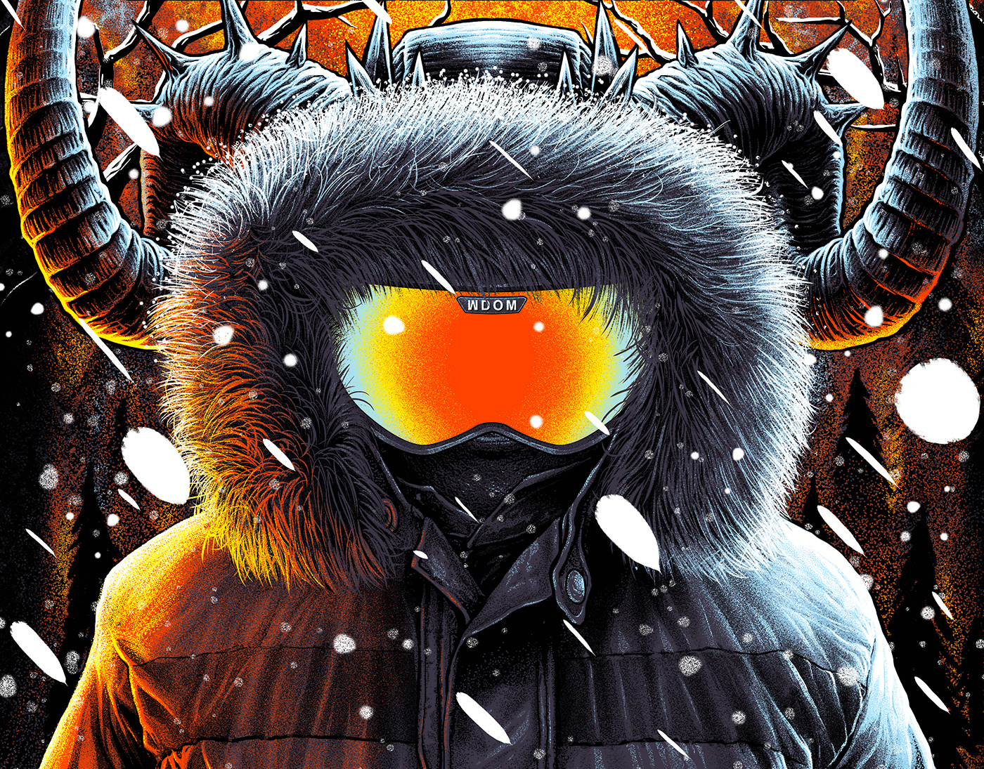 WINTER DAYS OF METAL 2019 (Slovenia) album cover art for sale band merch black metal christmas death metal deathcore heavy metal metal artwork metal merch metal poster metalfest music festival music merch orbusdeadsign snow t shirt design tee artwork teedesign winter