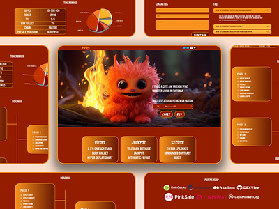 Pyro Meme Coin Landing Page crypto landing page crypto landing page design crypto website cryptocurrency meme coin meme coin landing page meme coin landing page design meme token meme token landing page meme token landing page design pepe pepe landing page pepe landing page design token landing page token website