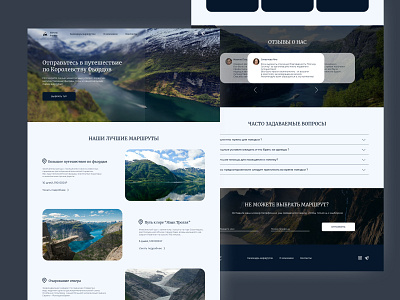 Landing page of travel company design landing page ui