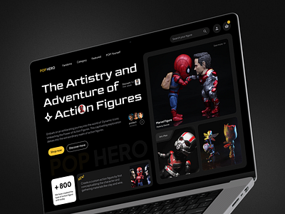 Action figure shop actionfigure clean design minimal popfigure responsive shop toy ui uidesign uiux webdesign website