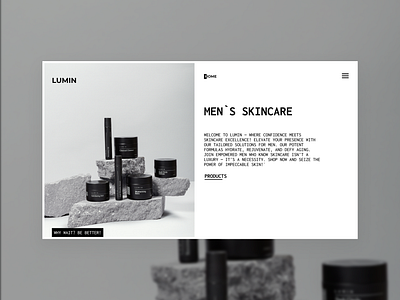 Cosmetic Ecommerce landing clean cosmetic cosmetics dailyui design dribbble e commerce ecommerce graphic design health landing page man men minimalist modern sleek ui uiux design