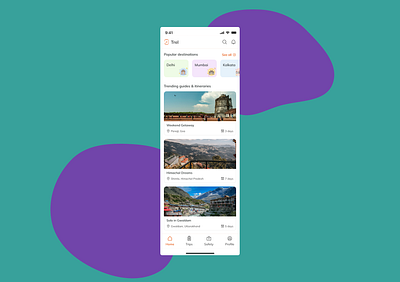 Travel Planning Application - Homepage android dailyui design figma ios mobile app mobile design travel travel app travel application ui user interface ux