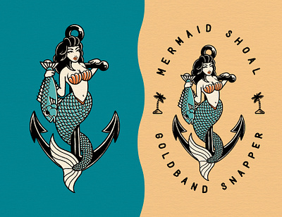 Mermaid Shoal - Illustration & Design apparel branding design graphic design illustration illustrations logo mermaid vector