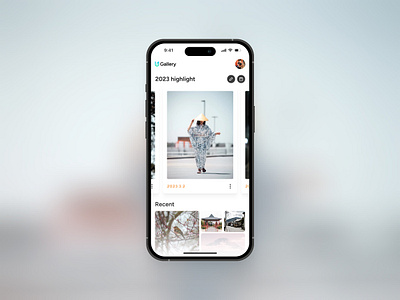 Daily UI #19 - Photo Gallery App Design ui