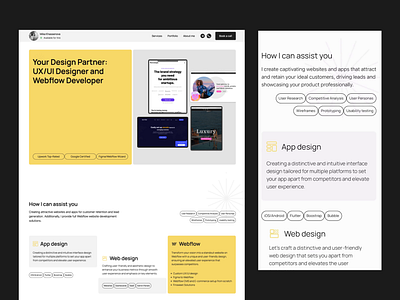 Webflow Developer | UX/UI Designer portfolio branding design figma portfolio responsive design ux webflow website