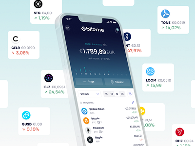 Crypro App › Bit2Me app bit2me crypto figma mobile