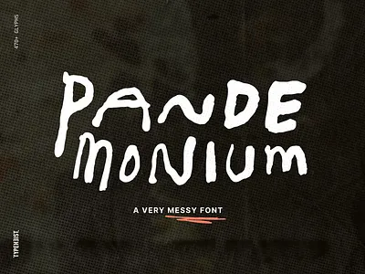 Pandemonium Messy Handwriting Font branding handwriting handwriting font messy messy font realistic font typeface typography