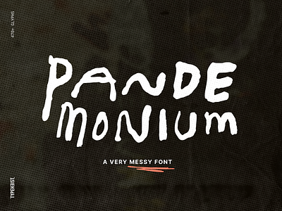 Pandemonium Messy Handwriting Font branding handwriting handwriting font messy messy font realistic font typeface typography