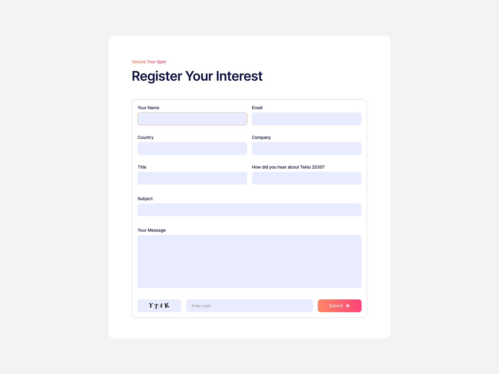Expo event registration form UI design by Sarib Khan on Dribbble