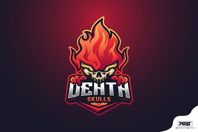Skull Fire Esport Logo hot
