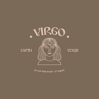 Design for Zodiac sign Virgo graphic design logo logo design minimalist shirts zodiac