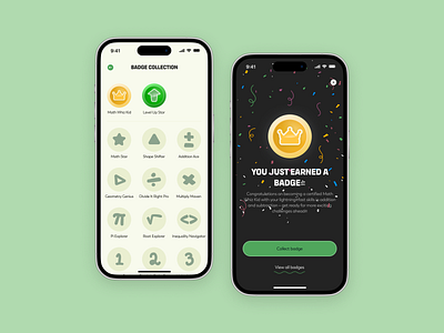 #084 DailyUI • Badge 084 achievement badge badges kids learn math medals platform ui ui084 uidaily