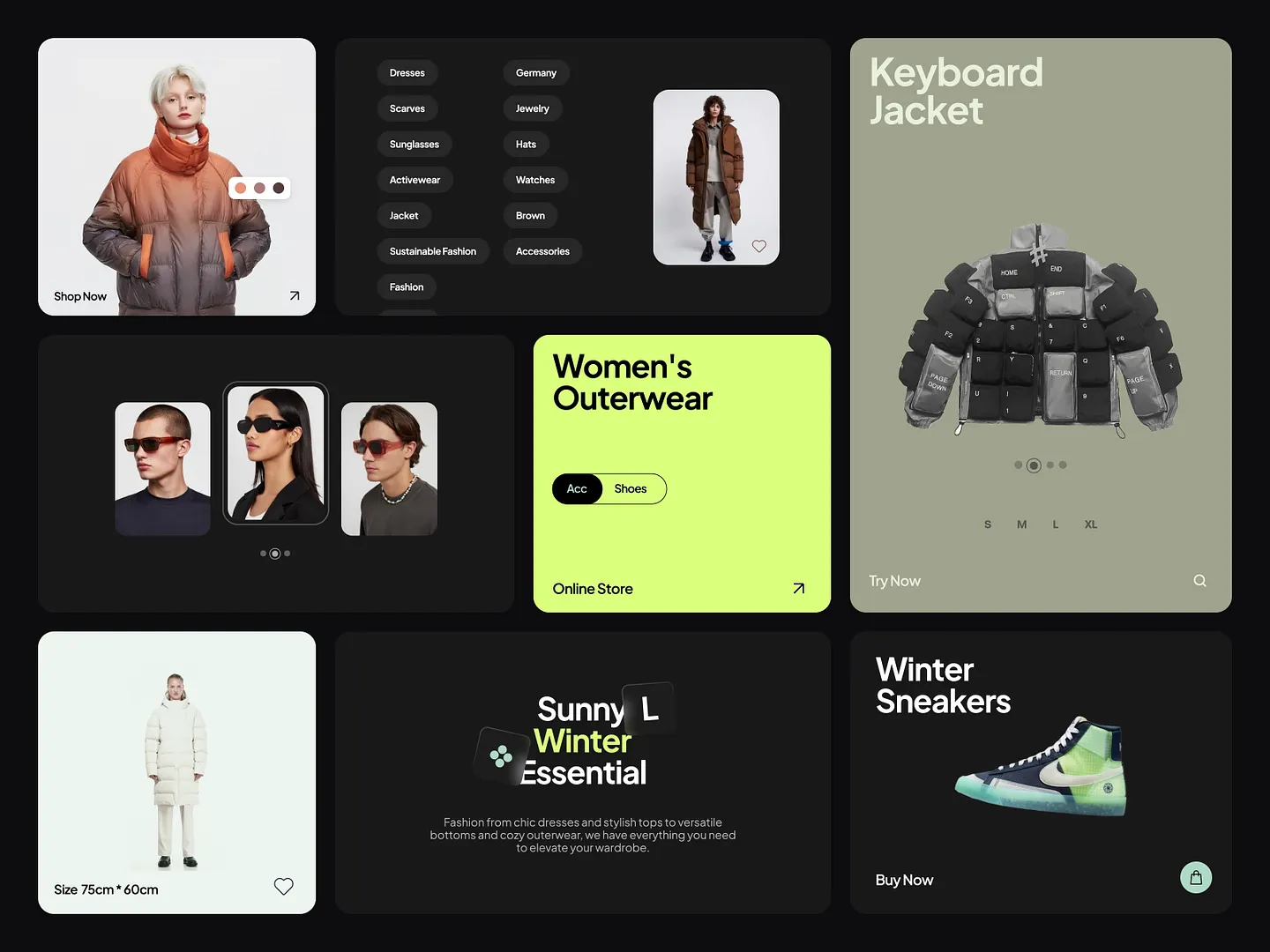 Stylish Boutique Website Design: Shopify Theme UI Kit