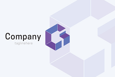 Logo Letter CG company corporate geometri logo logos