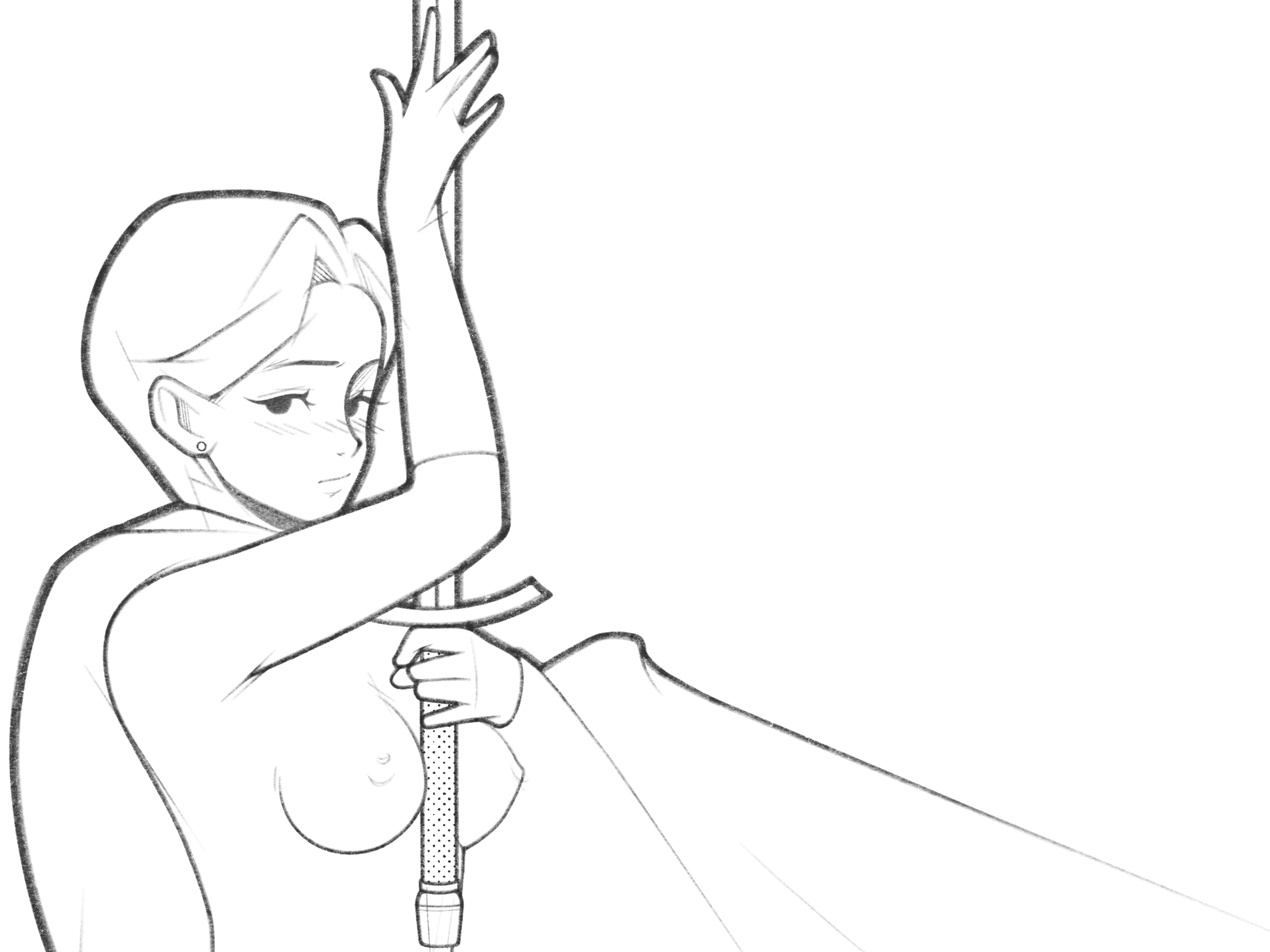 warrior black and white body cartoon character character design comic details fantasy halftone illustration line magic minimal monochrome pencil procreate simple sword