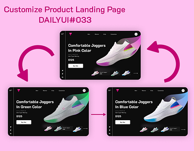 Modal For Customize Product Landing Page-DailyUI Day033 dailyui dailyui033 dailyui033productpage figma landing page product design product landing page uiux web design website