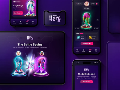 Case Study: Sweat Hero, a Journey into Web3 Mobile Gaming 3d animation app branding crypto game game design gamification interface logo mobile mobile game nft road steps tap token ui ux wallet