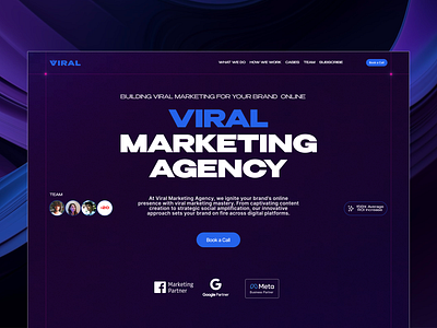 Marketing agency Landing Page design framer landing page marketing agency product designer ui ui designer ux ux designer webflow website website design website development