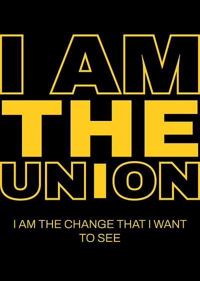 I AM The Union design graphic design typography