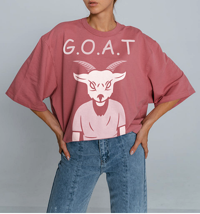 G.O.A.T Merch t-shirt (Pink) adobe branding design graphic design illustration logo print tshirt vector