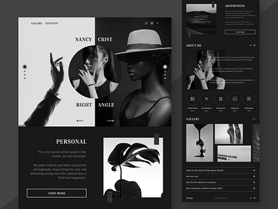 Photographer's Portfolio Landing Page ui