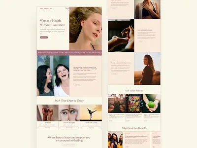 Healthcare Landing Page design figma figma design health healthcare healthcare website landing page landing page design typography ui ui design ui inspiration ux ux design ux inspiration uxui website website design women women health