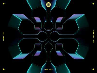 Werclive Logo Concept 04 3d abstract amoled art blender3d branding design digital experimental font graphicdesign inspire letter logo logotype type typeface typeform typography werclive