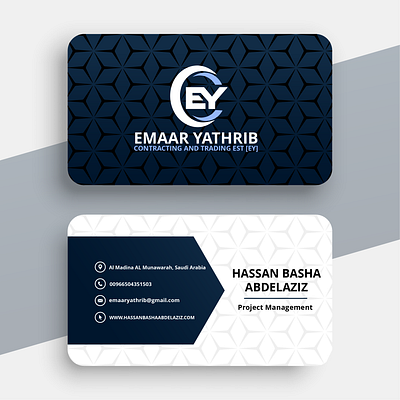 Business card For contracting company card business illustration logo minimalist
