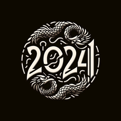 2024 year of the dragon logo culture traditional