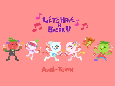 Let's Have a Break! angel break character character design cute devil frankenshtein graphic design pop potato tomato vampire