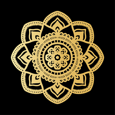 Luxury Golden color vector mandala islamic floral