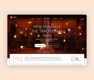 Wellness Center - Landing Page inspiration landing page design ui ux web design website design wellness center yoga