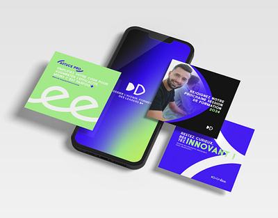 Identité visuelle - Kinlee branding cartedevisite designgraphique figma graphic design graphisme illustrator logo miseenpage photoshop socialmedia typography ui