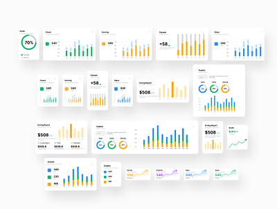 Modern Analytics Chart UI Design branding chart clean graphic design minimalist modern ui ux