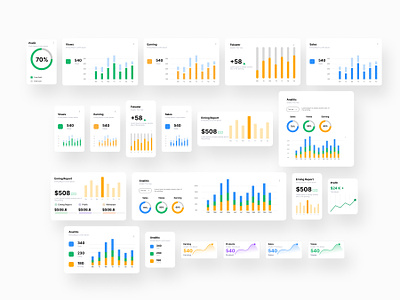 Modern Analytics Chart UI Design branding chart clean graphic design minimalist modern ui ux