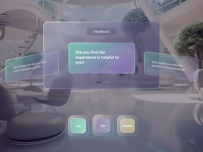Feedback Experience 3d feedback immersive experience interface design minimalism spatial ui ui uiux virtual reality vrux