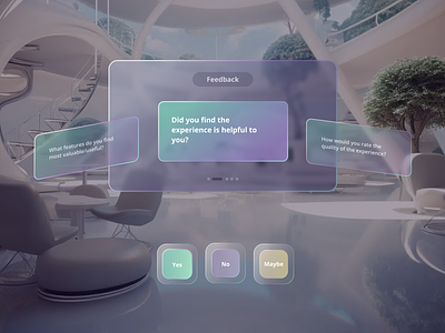 Feedback Experience 3d feedback immersive experience interface design minimalism spatial ui ui uiux virtual reality vrux