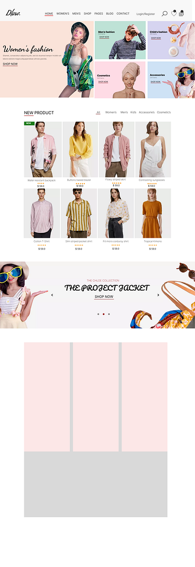 Fashion Website branding ecommerce ui website