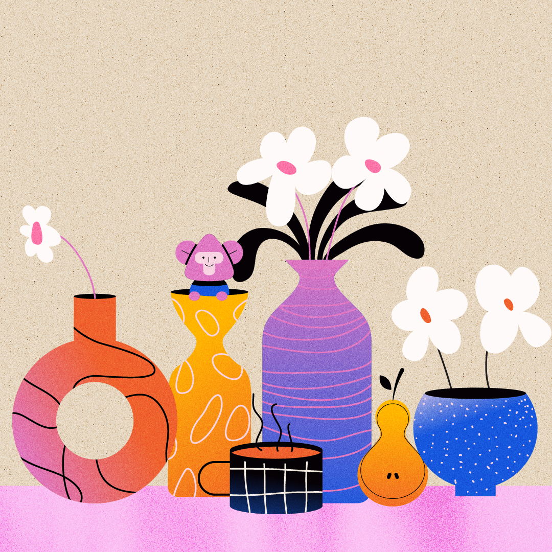 FLORES art draw color flower graphic design illustrator