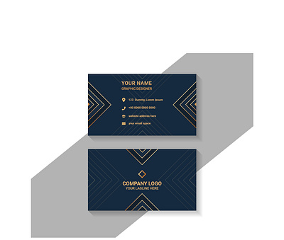 Classic Business card design for your company. internet
