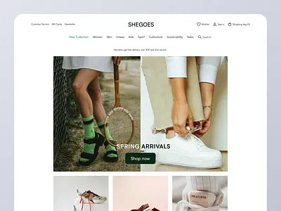 Daily UI 003/ Landing page/ Online shoe store app app design careerfoundry daily ui daily ui 003 daily ui challenge daily ui challenge 003 design figma landing page store ui ui design ux