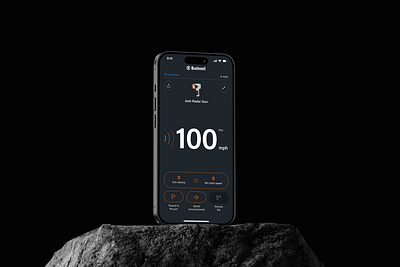 Mobile application for Radar Gun accents android black clean dark figma flat graphic design interface ios minimal mobile app mobile design mobile interface ui uiux ux