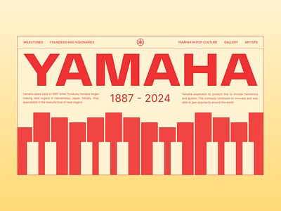 Yamaha Website branding creative creativeportfolio design designercommunity designinspiration figma graphic design red retro ui ux visualcreativity webdesign website