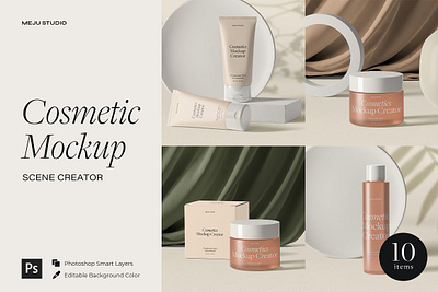 Cosmetic Mockup Scene Creator beauty mockup bottle mockup container mockup cosmetic box mockup cosmetic mockup scene creator cosmetic product mockup cream mockup cream tube mockup jar mockup lotion makeup mockup mockup generator packaging mockup scene creator skincare mockup skincare scene creator spa tube mockup